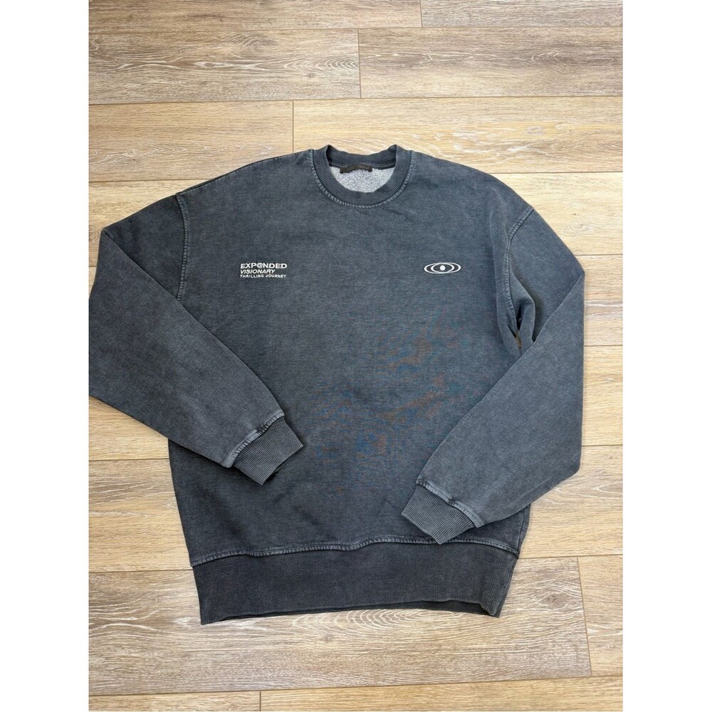 Zara Expanded Visionary Crewneck Sweatshirt - Charcoal Sz M